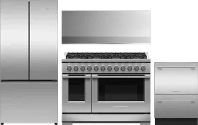 4 Piece Package Includes Refrigerator, Range, Hood And Dishwasher